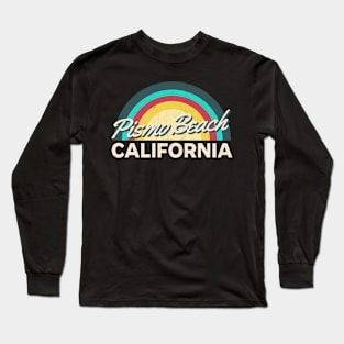 Pismo Beach California Vintage Sunset Long Sleeve T-Shirt